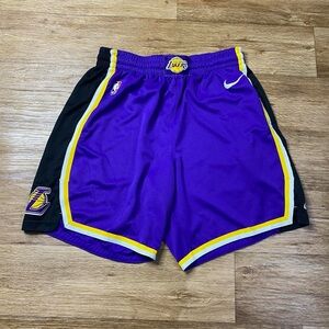 Nike Purple and Yellow Basketball Shorts